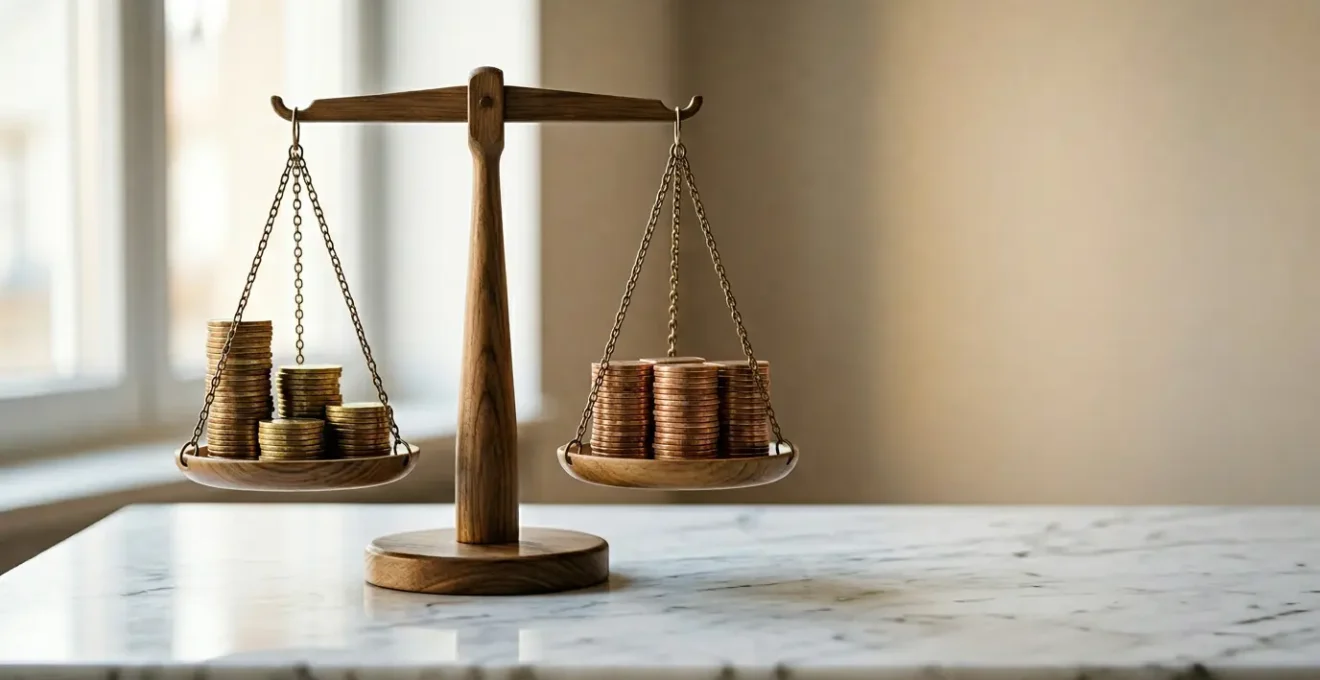 Représentation conceptuelle d'un choix financier entre deux stratégies d'assurance de prêt immobilier