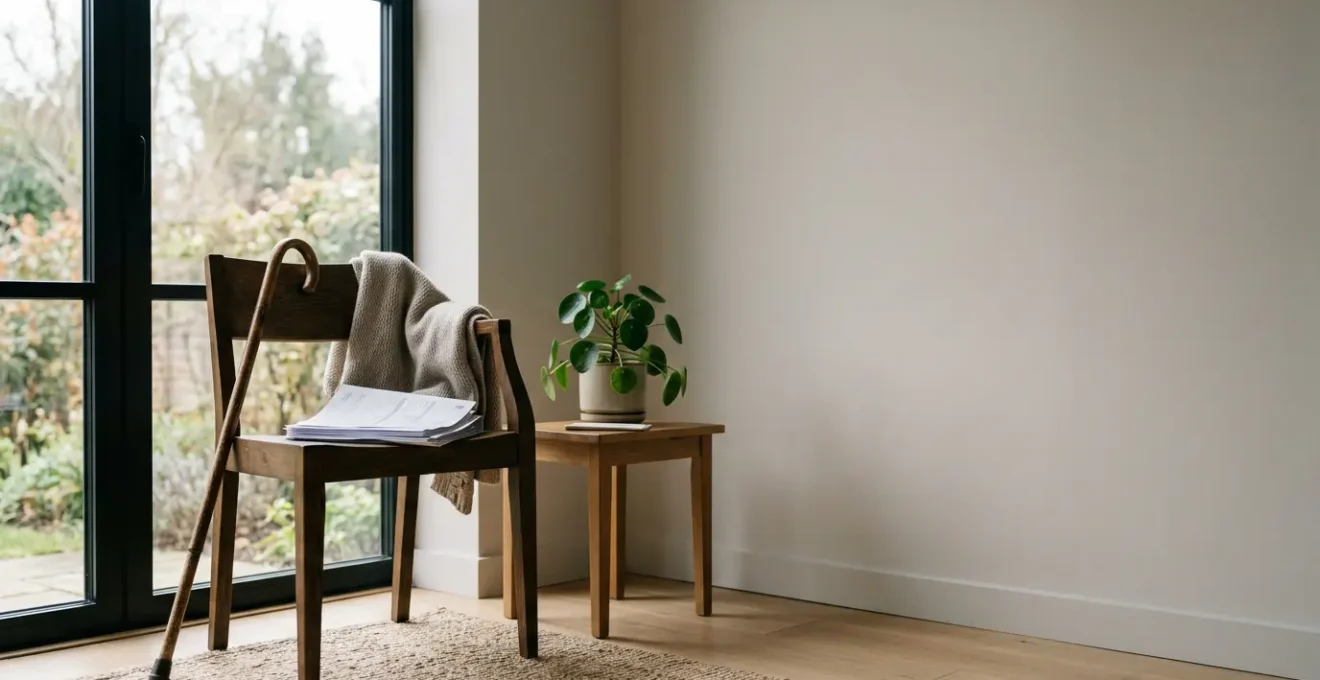 Scène symbolique évoquant la reconstruction après un accident corporel grave