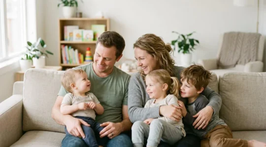 Protection d'une famille avec trois jeunes enfants grâce à l'assurance prévoyance décès