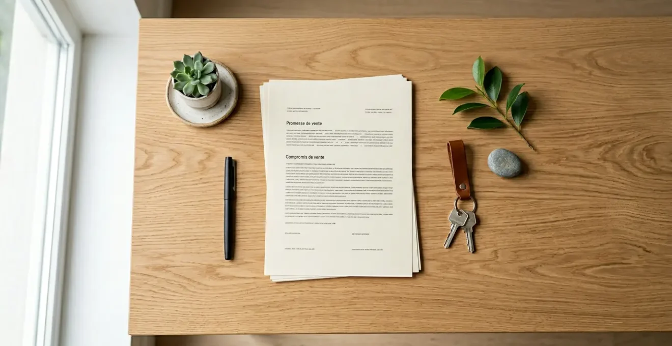 Documents d'achat immobilier et clés de propriété sur un bureau moderne