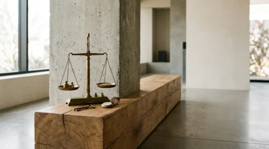 Représentation symbolique de la stabilité financière d'un crédit immobilier à taux fixe
