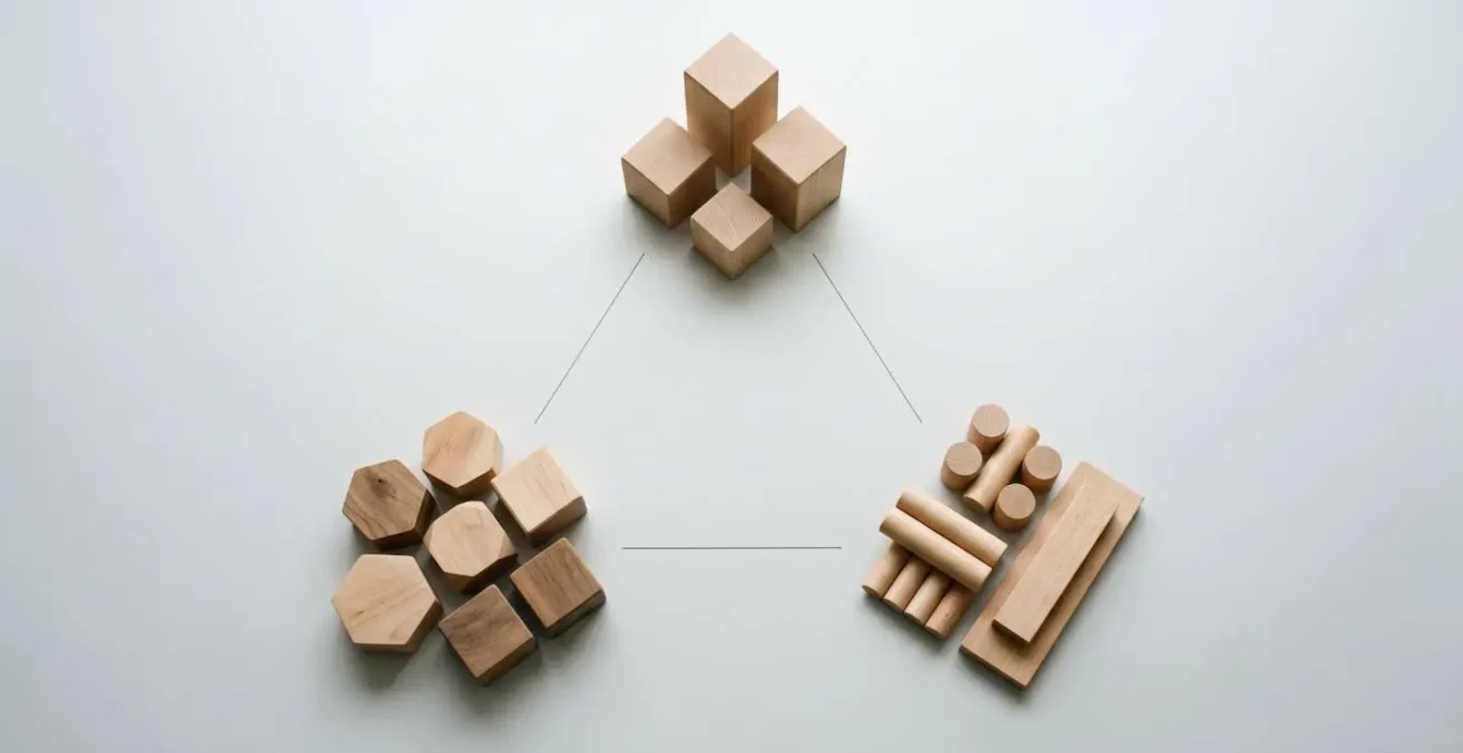 Visualisation de l'equilibre entre les trois composantes du besoin en fonds de roulement