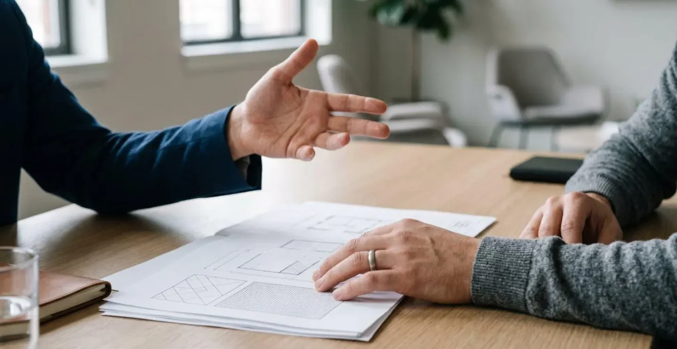 Calculatrice et documents financiers pour la négociation d'un achat immobilier