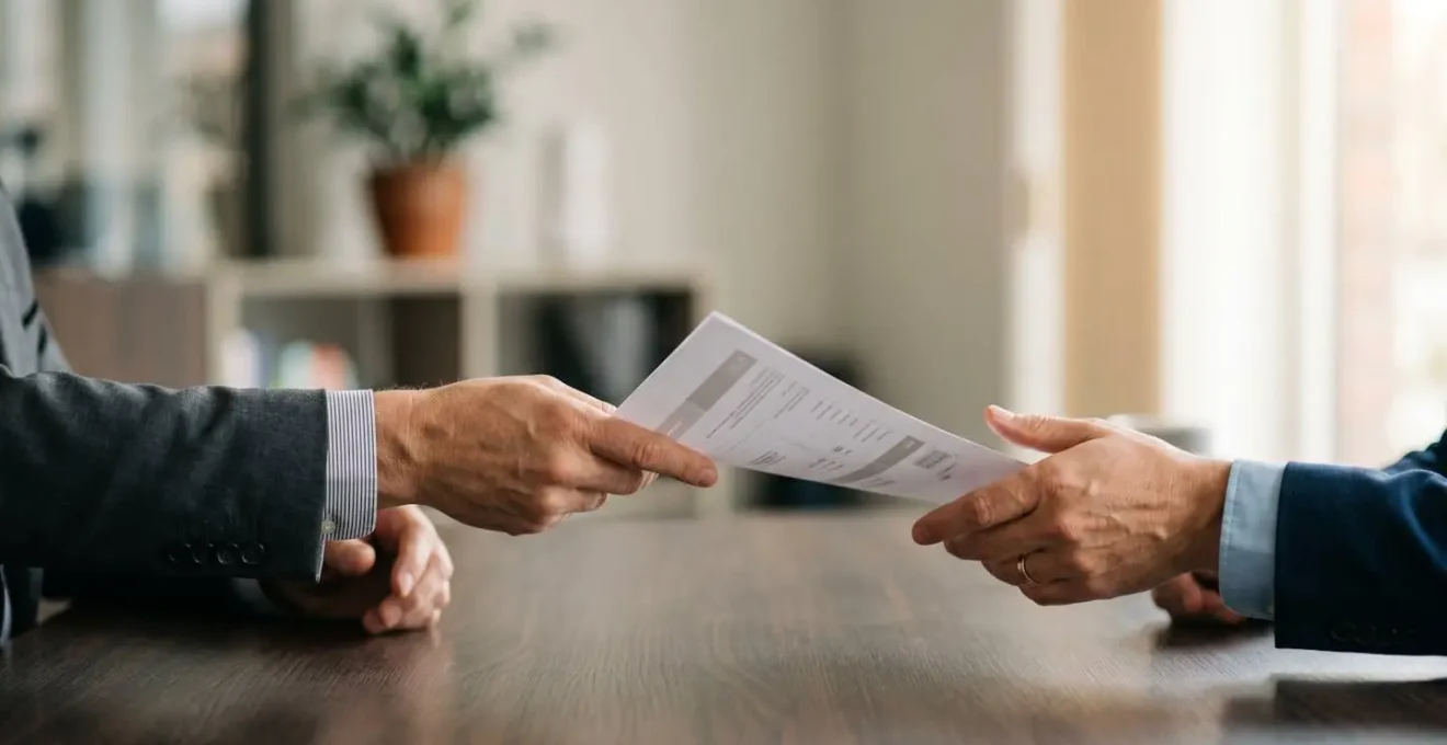 Rencontre professionnelle symbolisant la négociation d'un accord de paiement