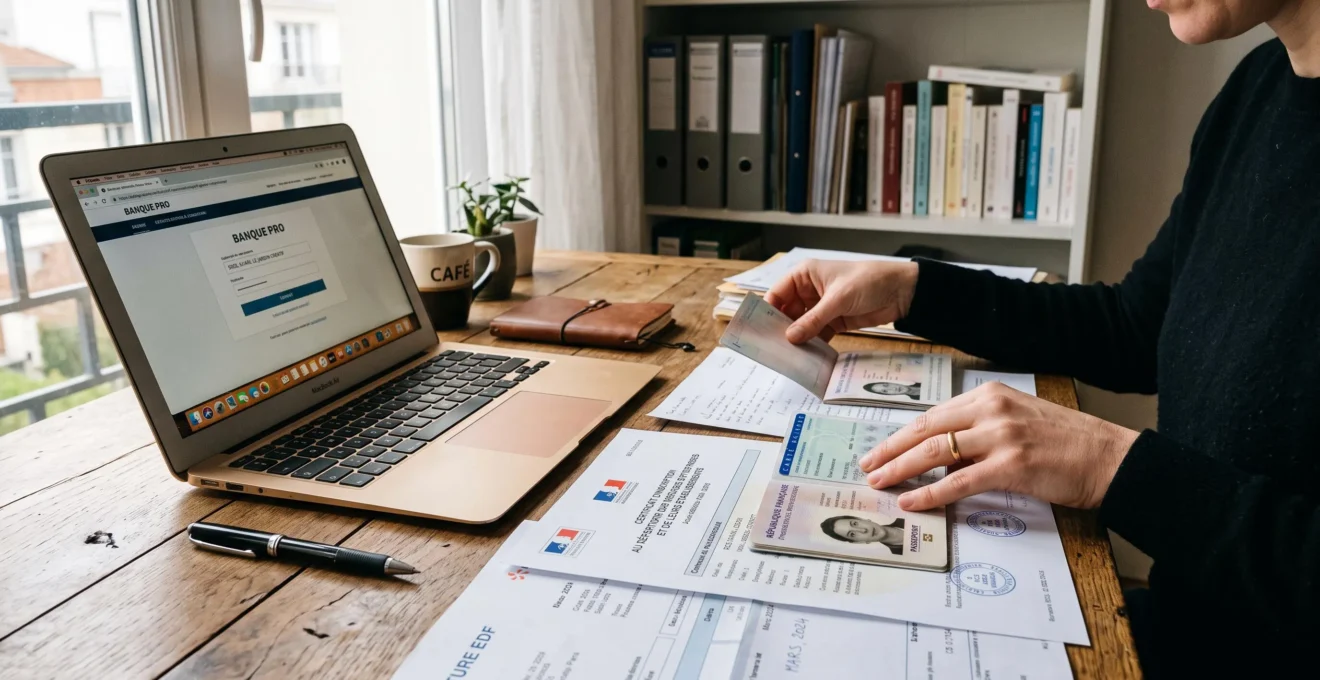 Des justificatifs d'identité et d'immatriculation disposés sur un bureau avant souscription.